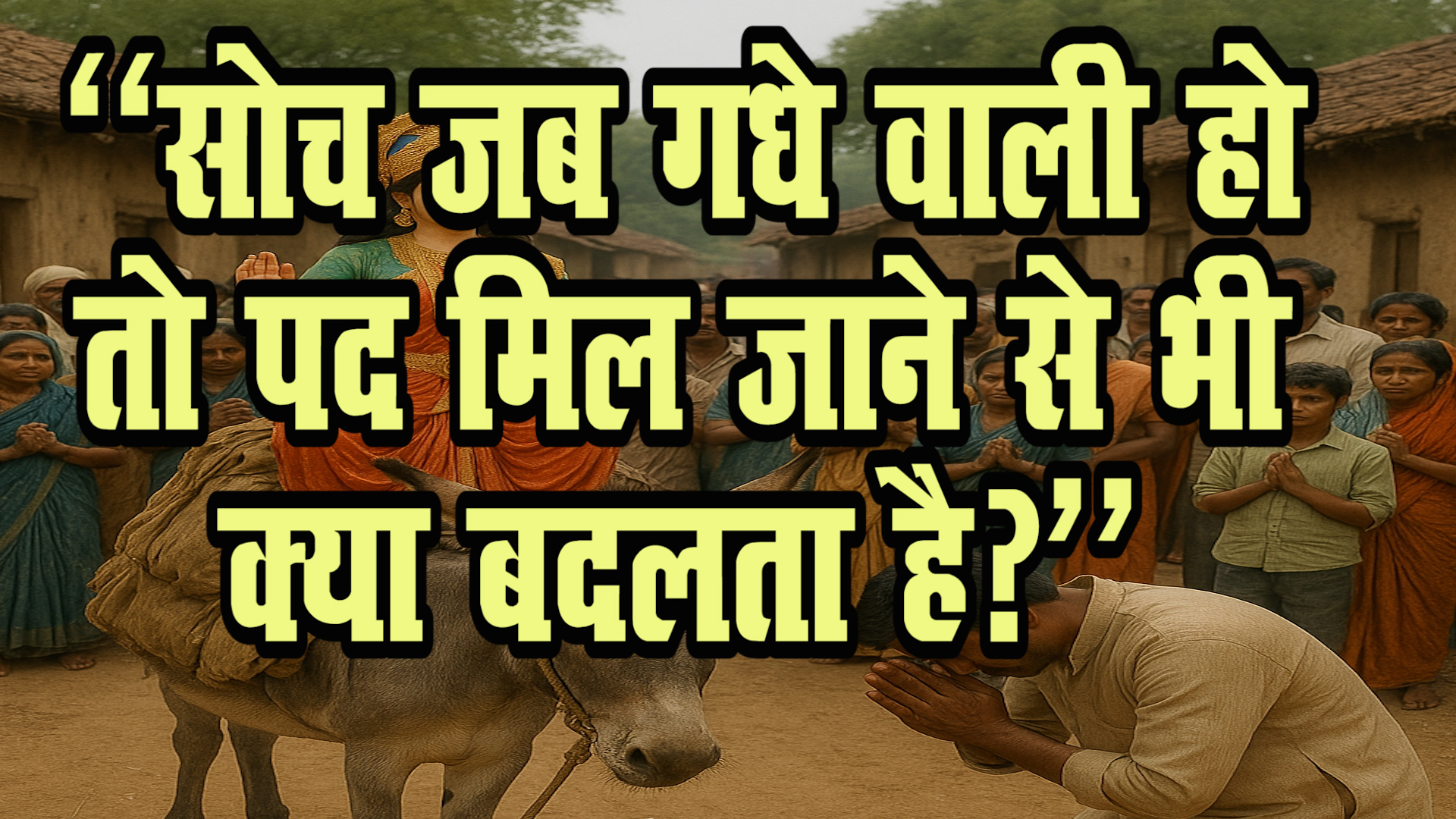 सोच जब गधे वाली हो तो पद मिल जाने से भी क्या बदलता है ?